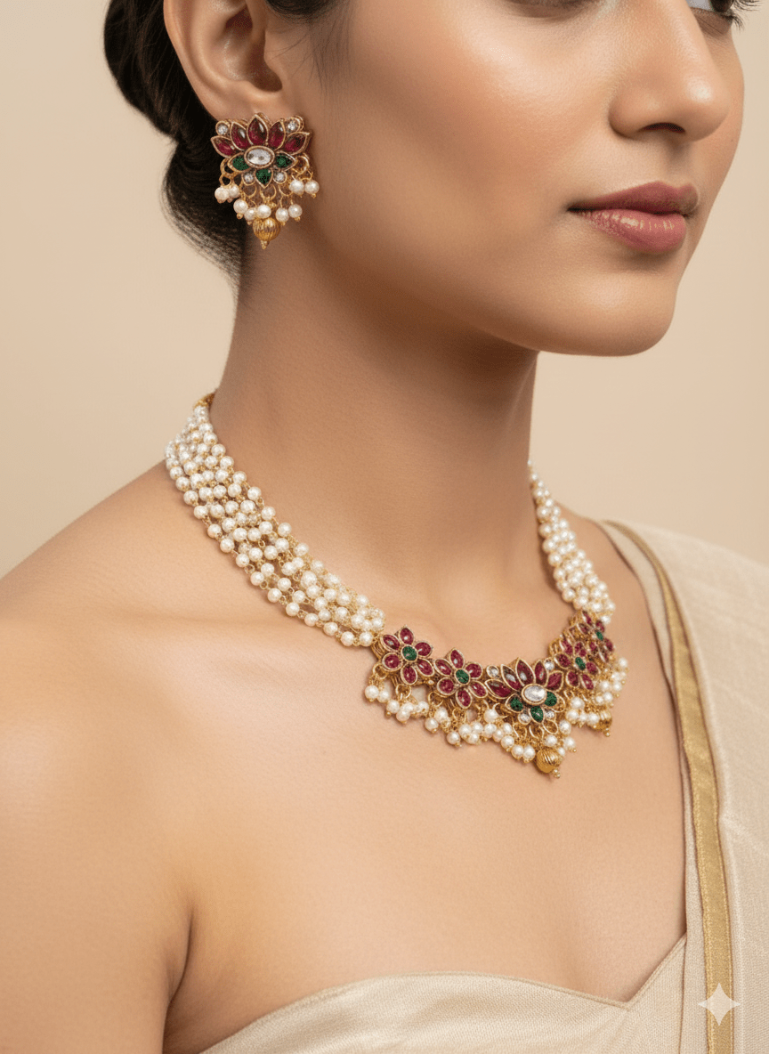 Pearl lotus necklace - ROYAL MIRAR