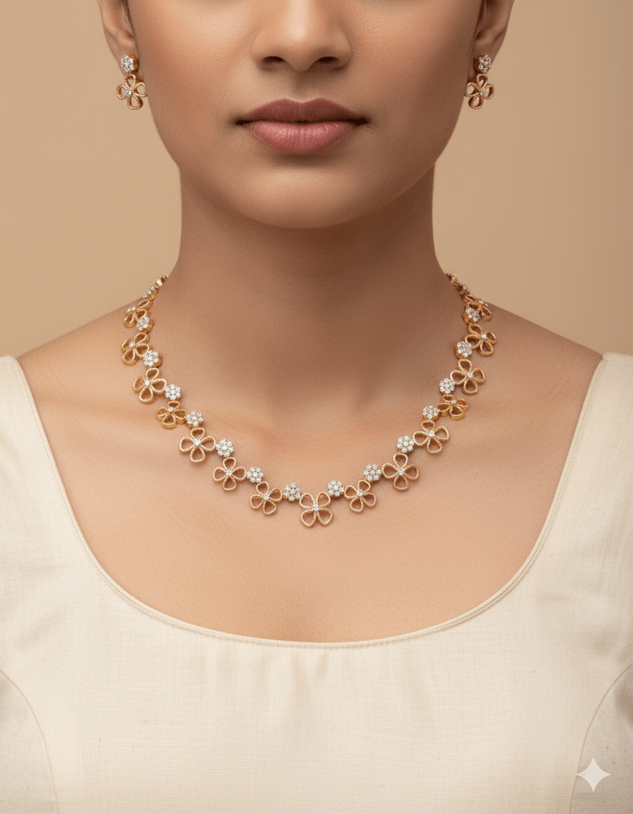 White flower necklace - ROYAL MIRAR